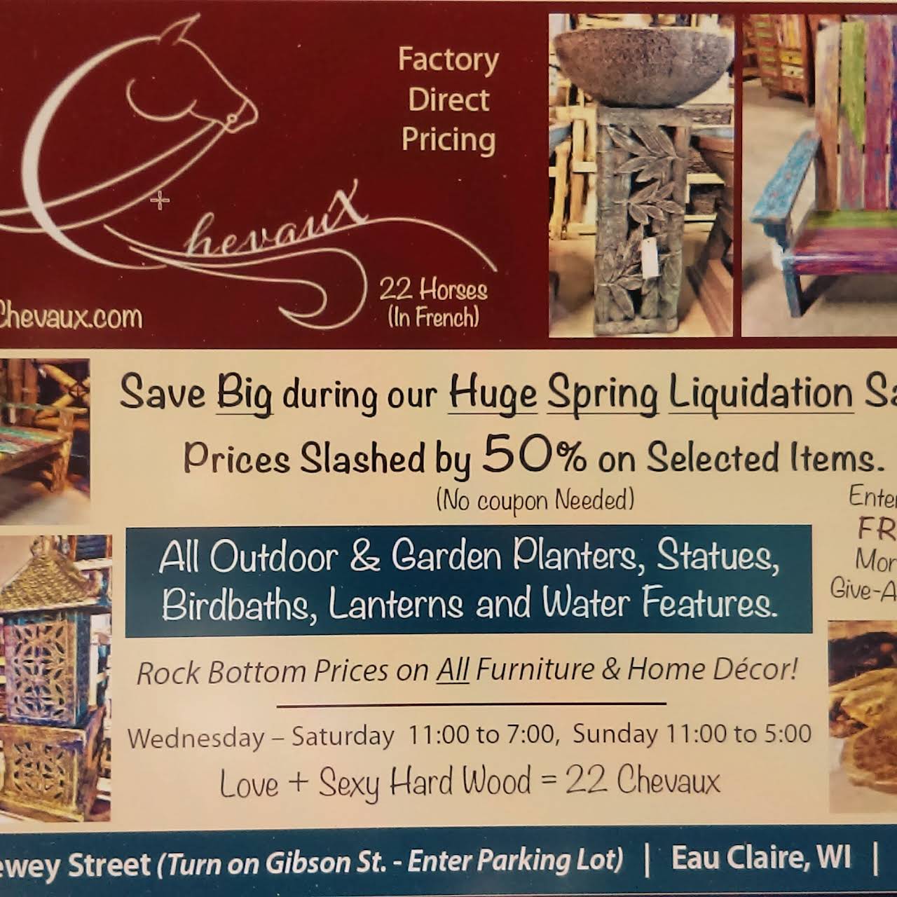 22 Chevaux Furniture Store In Eau Claire