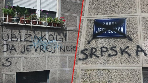 Osuda antisemitskih grafita u Beogradu