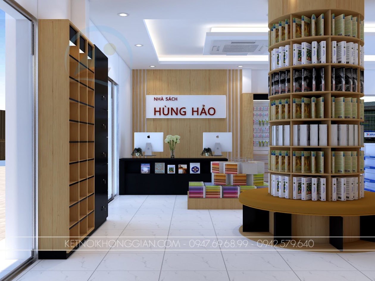 thiết kế nhà sách hùng hảo 6