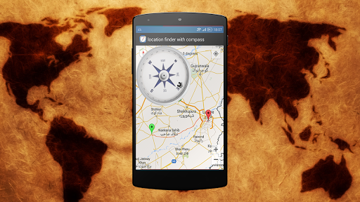 location finder with compass