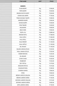 New Bengal Sweets menu 4