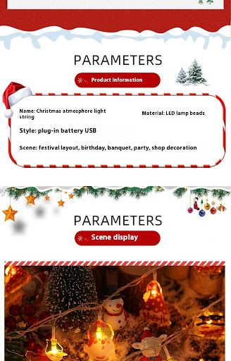 Title 9, LED lampice u obliku zvezda za jelku Dekorativn...
