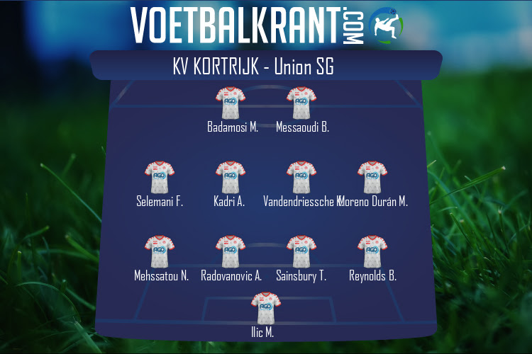 Opstelling KV Kortrijk | KV Kortrijk - Union SG (05/03/2022)