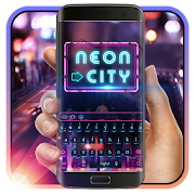 Neon city flashing keyboard  Icon