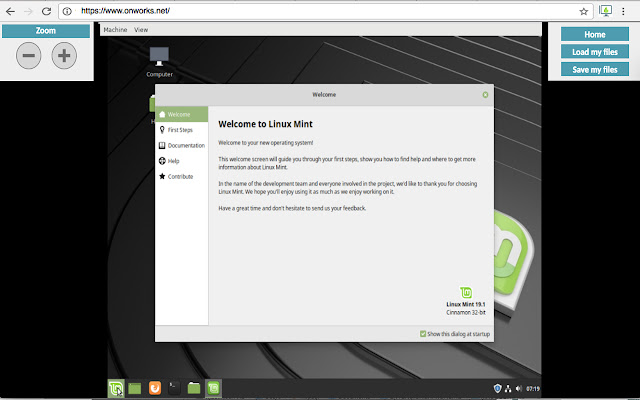 Linux Mint online server chrome extension