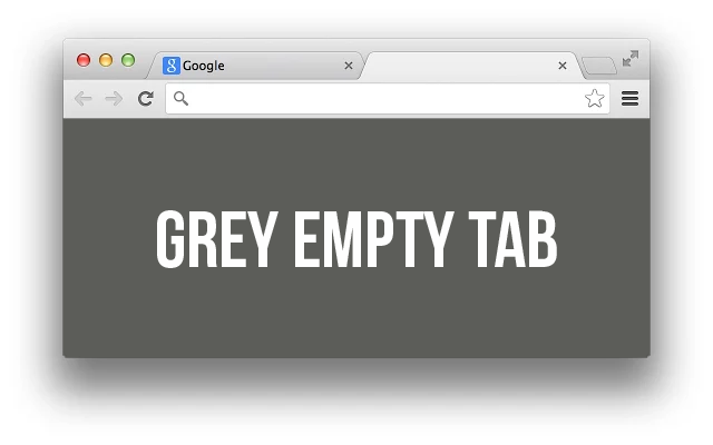 Empty New Tab Page - Dark Grey