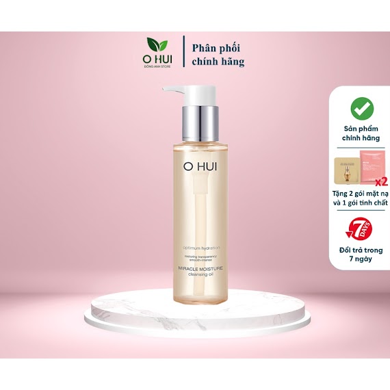 Dầu Tẩy Trang Ohui Miracle Moisture Cleansing Oil Chính Hãng Hàn Quốc Làm Sạch Sâu Cho Da Dầu Mụn Chai 150Ml