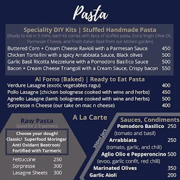 La Farfalla menu 