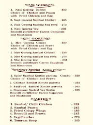 Abang Raju's Nasi Goreng menu 1