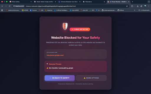 WebShield IDS screenshot 1