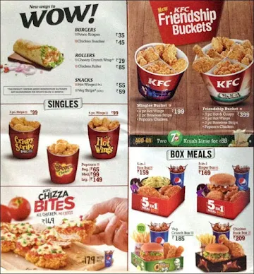 KFC menu 