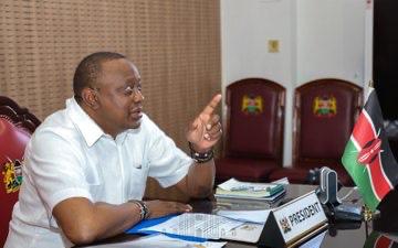 President Uhuru Kenyatta during the Covid-19 conference on August 31, 2020.