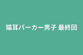 猫耳パーカー男子  最終回