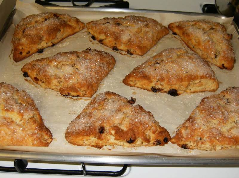 These Are Apple Raisin Scones, Using The Recipe For The Blueberry Scones. Variation Is Noted On Recipe.