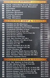 SS Hyderabad Biryani menu 3