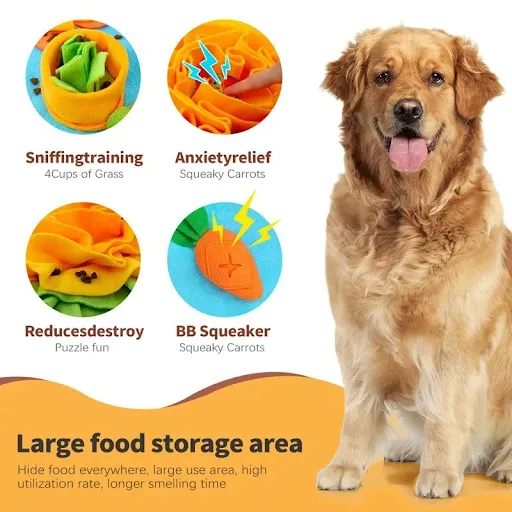 Large Snuffle Mat for Dogs Pet Interactive Training and Stress Relief Sniff Feeding Mat Slow Feeder Dog Treat Mat Dog T
