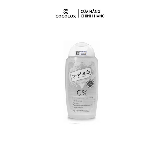 Dung Dịch Vệ Sinh Femfresh 0% Sensitive Intimate Wash 250Ml [Cocolux]