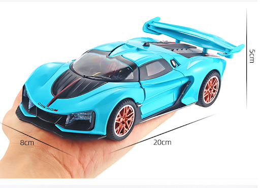 Title 10, Simulation Alloy Sports Car Model with Spray De...