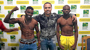 Xolisani Ndongeni, promoter Fanakhe Tshabalala  and Mbena Rajab.