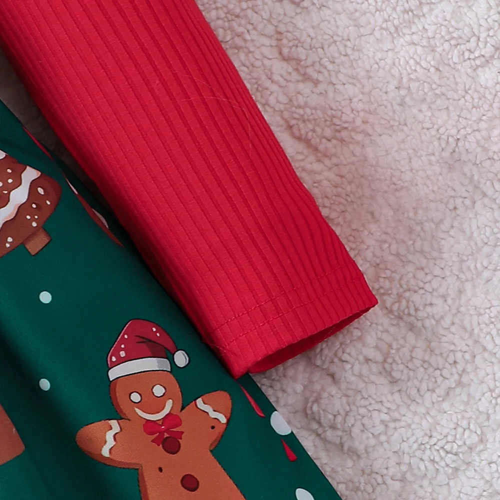 Title 3, Kerst patchwork jurk, een valse tweedelige jurk...