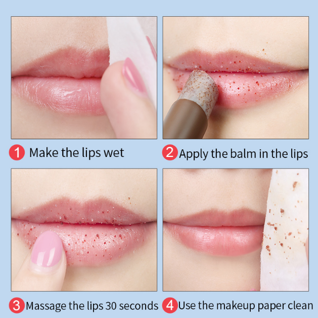 3.5g Shea Butter Lip Scrub Make-up, Verzorgende Moisturizing Lipbalm, Anti-Aging, Exfoliërende Full Lip Balm Verwijdert Dode Huid