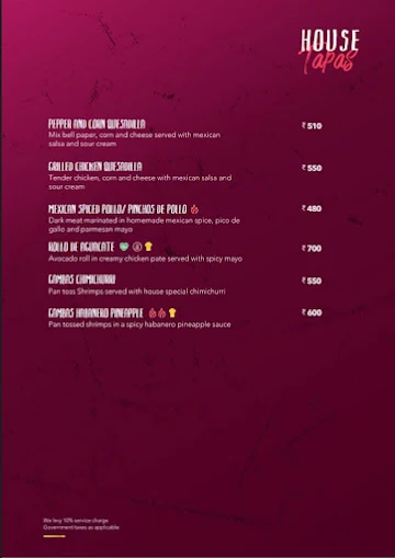 Poco Loco Town menu 