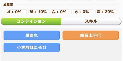 ステータスでコンディションを確認