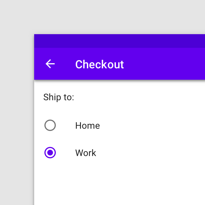 Radio buttons - Material Design