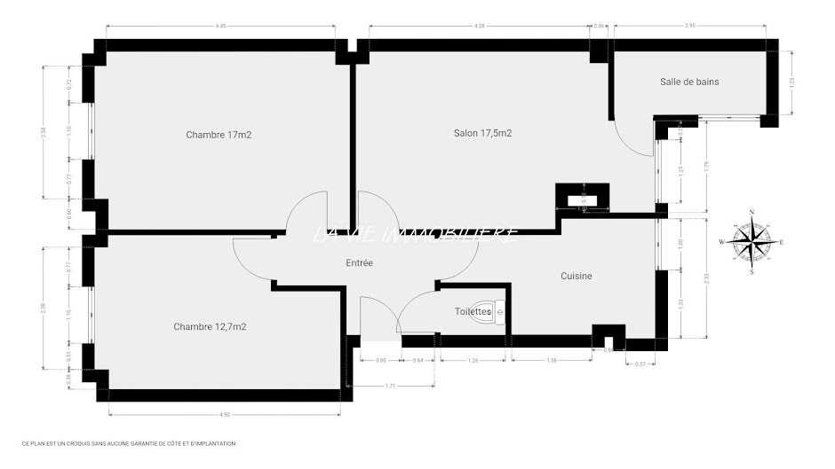 Vente appartement 3 pièces 63 m² à Paris 13ème (75013), 567 500 €