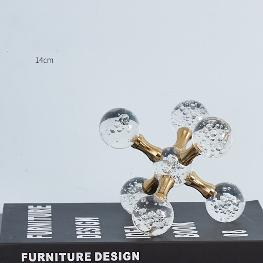 Title 2, Light Luxury Crystal Planet Molecule Decoration...