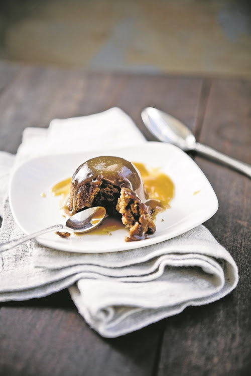 Sticky toffee pudding.