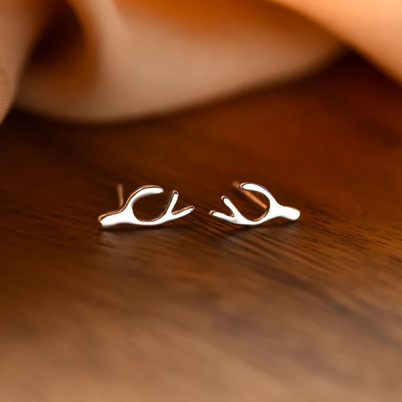 Dames modevolle eenvoudige oorknopjes van puur zilver. Stijlvolle en minimalistische oorbellen voor dagelijks gebruik. Perfecte cadeau voor haar.