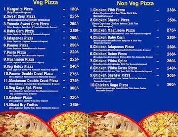 Gaga Pizza menu 