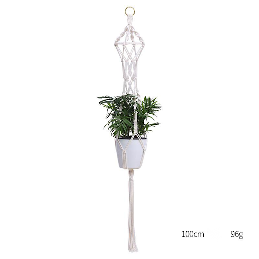 Title 18, Custom Hand-Knitted Hanging Flowerpot Net Bag B...