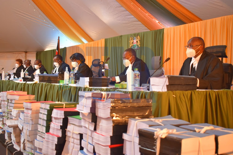 Court of Appeal Judges during the final day of the BBI case hearing at the Court of Appeal in July.