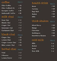 Temple Town Coffee menu 1