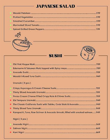 Oki Poki - Sushi,Dimsum & More menu 