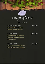 Sassy Spoon menu 3