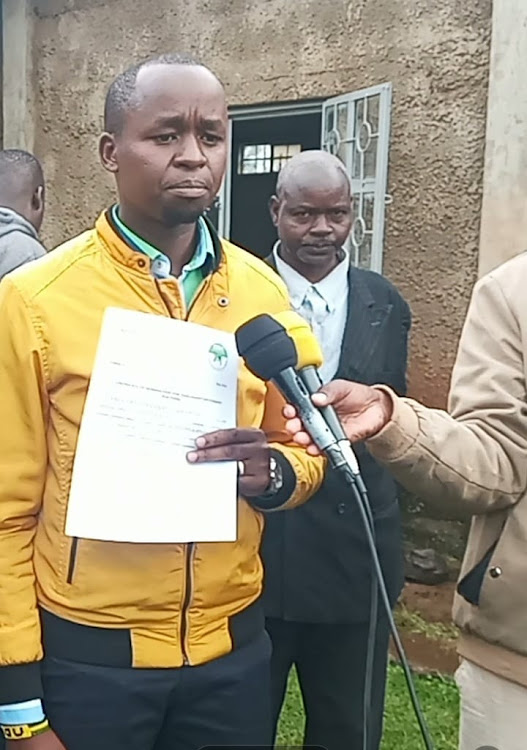 Emgwen UDA candidate Josees Lelmengit speaking after he was cleared by IEBC in June 2022.