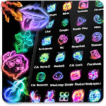 Cover Image of Descargar Neon Music Fire Theme 1.1.15 APK