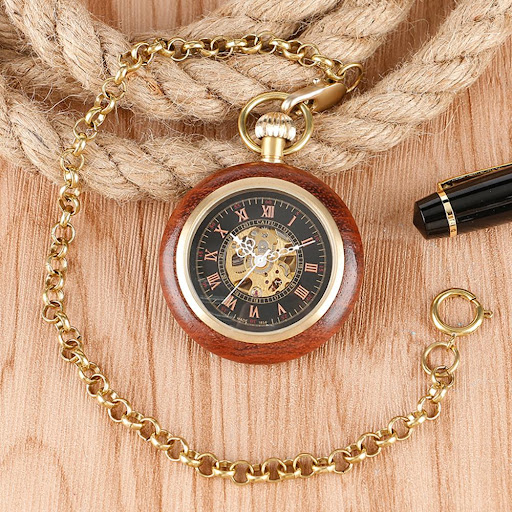 Title 5, Mahogany Roman Pocket Watch