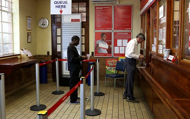 People queue at the Parkview Post Office in Johannesburg. Picture: THE TIMES