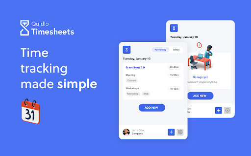 Quidlo Timesheets Time Tracker