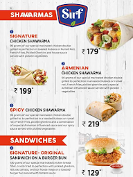 Sirf Shawarmas & Sandwiches menu 1