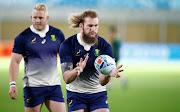 RG Snyman during the South African national rugby team captains run at Kobe Misaki Stadium on October 07, 2019 in Kobe, Japan. 