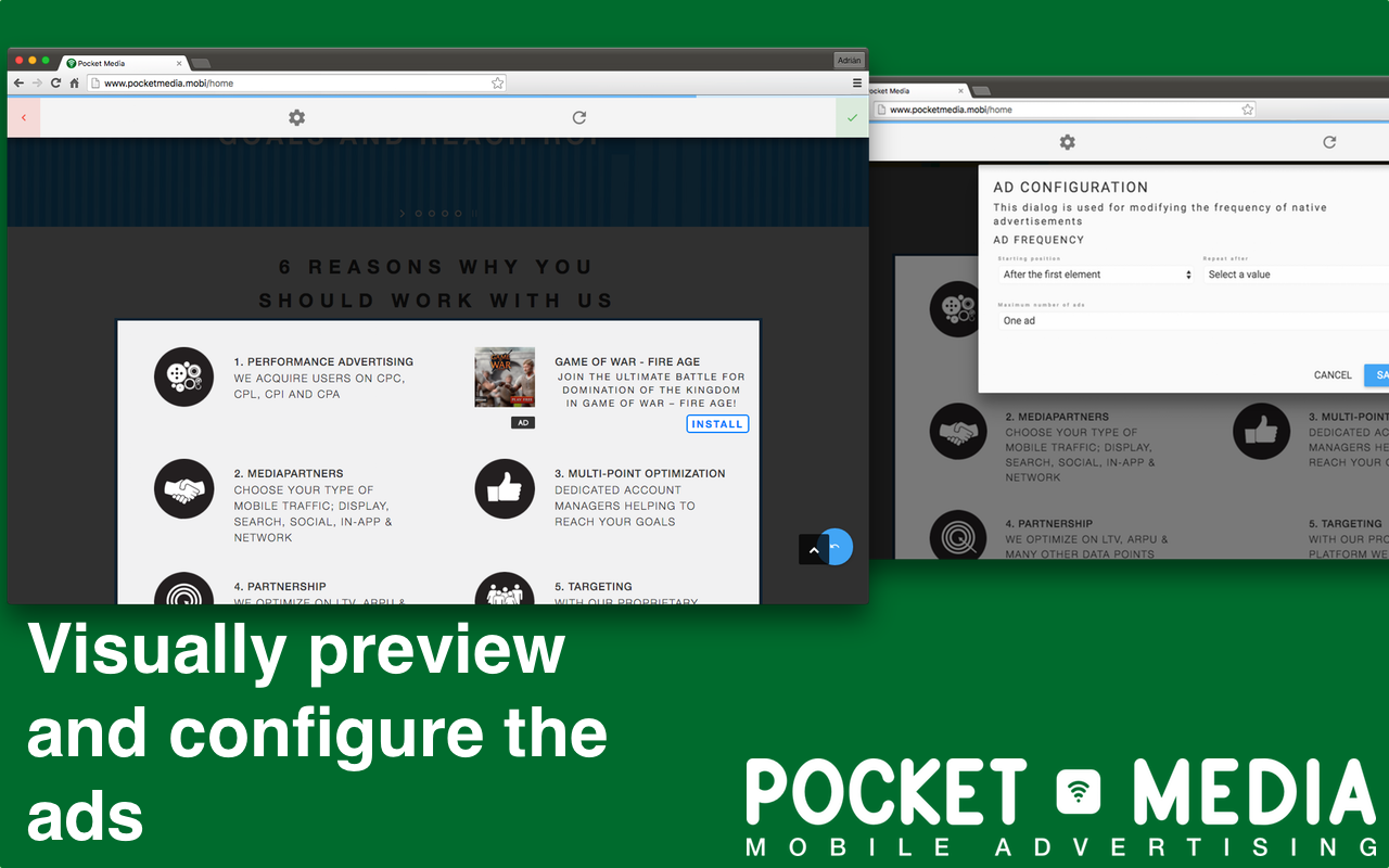 Pocket Media Native Ads Builder Preview image 2