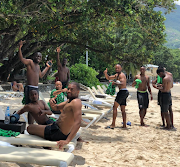 Relaxing Bafana Bafana at the beach in Seychelles ahead of their second leg match 2019 Africa Cup of Nations qualifier.