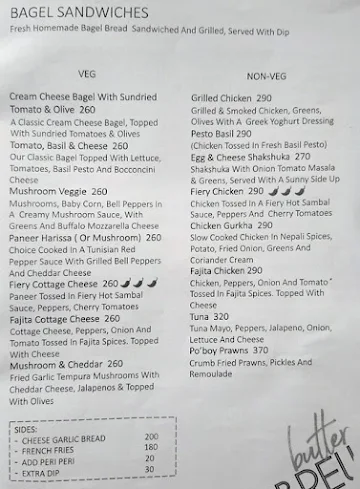 Butter Brews Bistro menu 