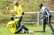 Ernst Middendop (coach) of Kaizer Chiefs and Itumeleng Khune of Kaizer Chiefs during the Kaizer Chiefs media open day at Kaizer Chiefs Village, Naturena on September 11, 2019 in Johannesburg, South Africa. 