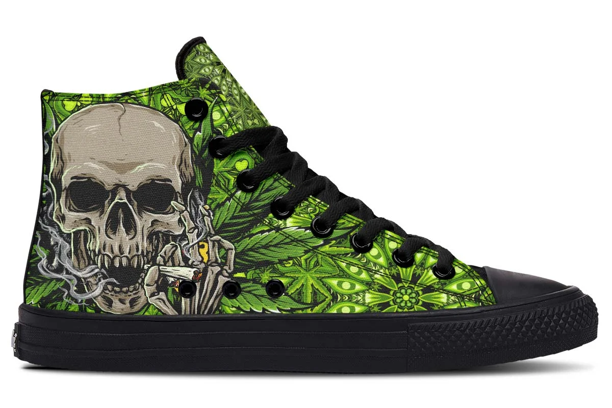 Title 3, Kleurrijke bedrukte high-top canvas schoenen vo...